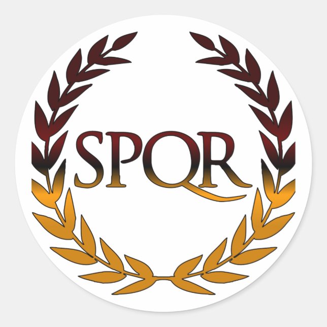 SPQR RUNDER AUFKLEBER (Vorderseite)