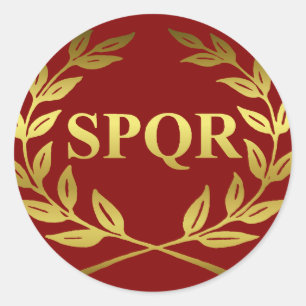 SPQR RUNDER AUFKLEBER