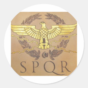 SPQR RUNDER AUFKLEBER