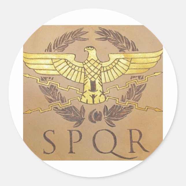 SPQR RUNDER AUFKLEBER (Vorderseite)