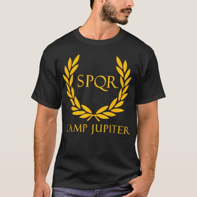 Spqr Senatus Populus Que Romanus Camp Jupiter T-Shirt (Vorderseite)