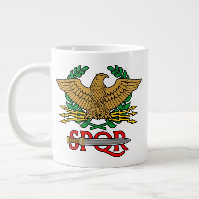 SPQR Senatus Populusque Romanus  Jumbo-Tasse (Links)