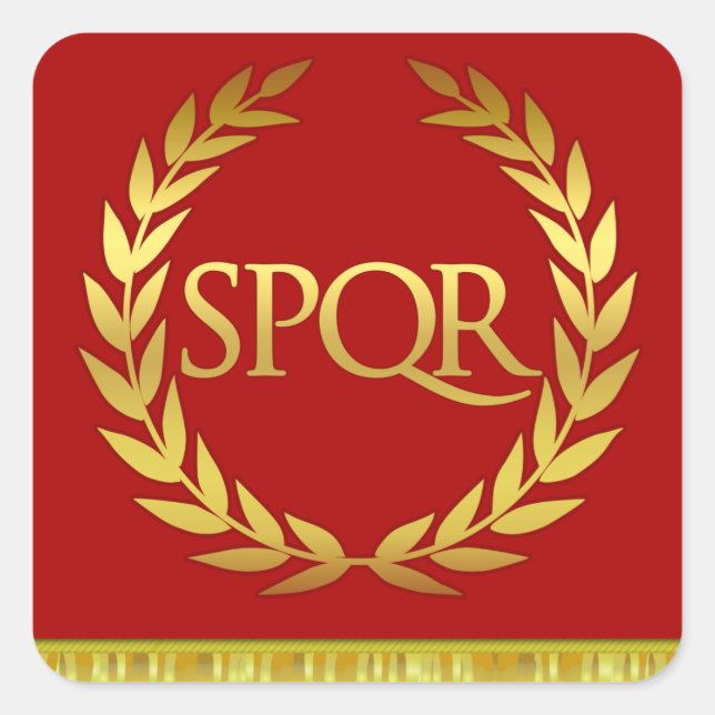 SPQR Square Roman Sticker (Vorderseite)
