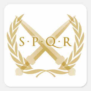 SPQR-Symbol Quadratischer Aufkleber