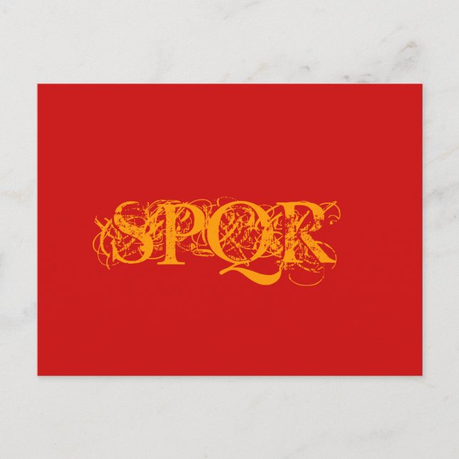 "SPQR Traditionelle Farbpostkarte" Postkarte (Vorderseite)
