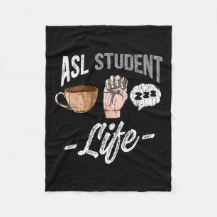 Sprach-Attraf taube Bewusstsein Asl Student Spaß G Fleecedecke