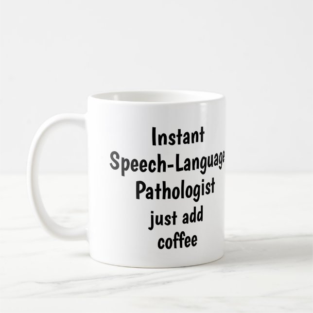 Sprach-Pathologe Addieren Sie Kaffeekochen Kaffeetasse (Links)