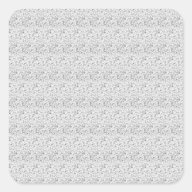 Sprachdesign Eleven Quadratischer Aufkleber (Vorderseite)