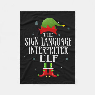 Sprachdolmetscher Elf Matching Family Group Fleecedecke