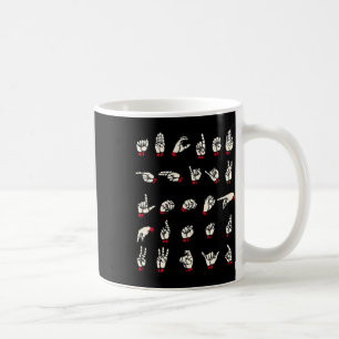 Sprache - Alphabet A to Z Asl Deaf Awareness Kaffeetasse