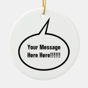 Sprache-Ballon Keramikornament