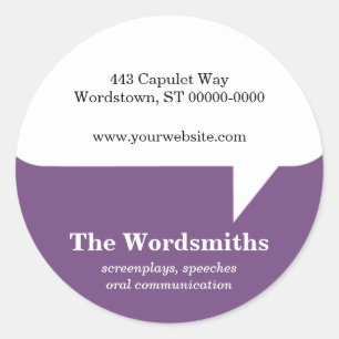 Sprache-Blasen-Aufkleber Runder Aufkleber