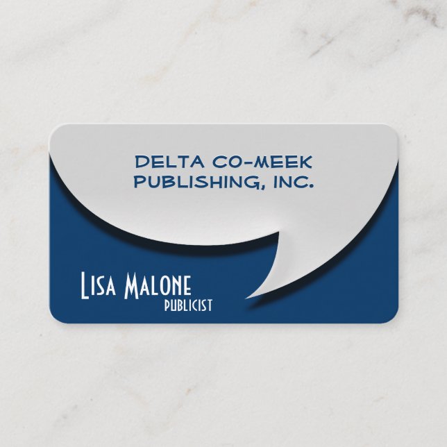 Sprache-Blasen-Karte [3d] Visitenkarte (Vorderseite)