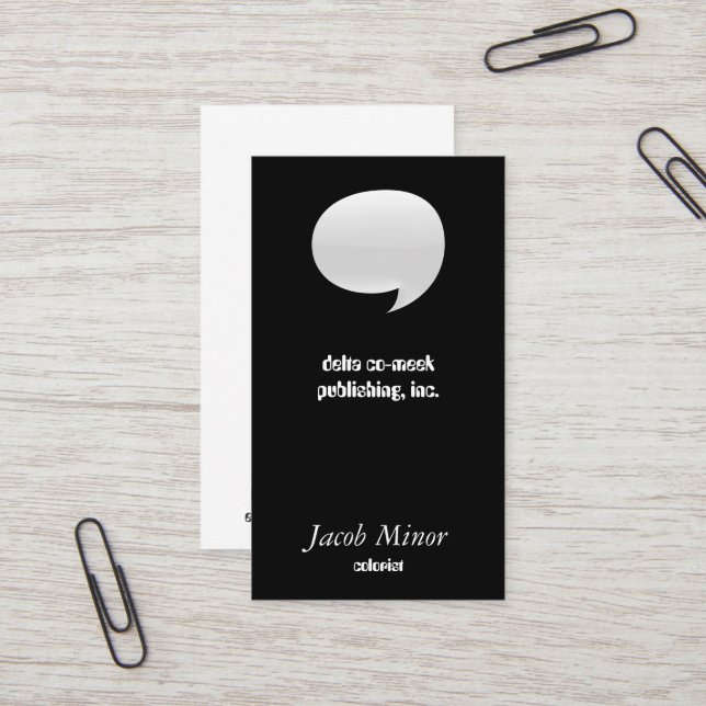 Sprache-Blasen-Karte [3d] Visitenkarte (Vorderseite/Rückseite Beispiel)