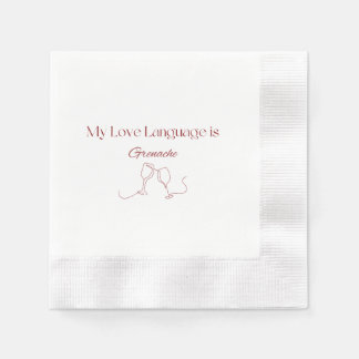 Sprache der Liebe: Grenache Cocktail Napkins Serviette