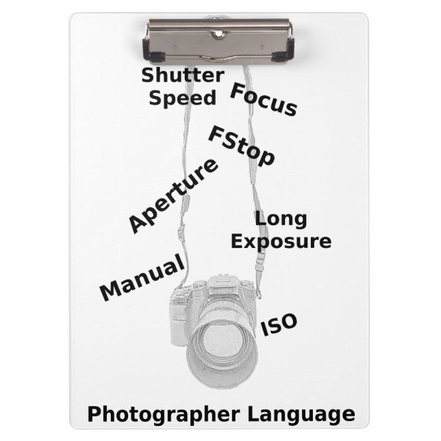 Sprache des Fotografen Klemmbrett (Vorderseite)