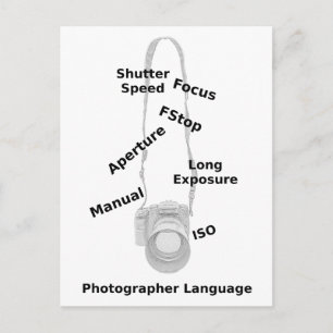 Sprache des Fotografen Postkarte