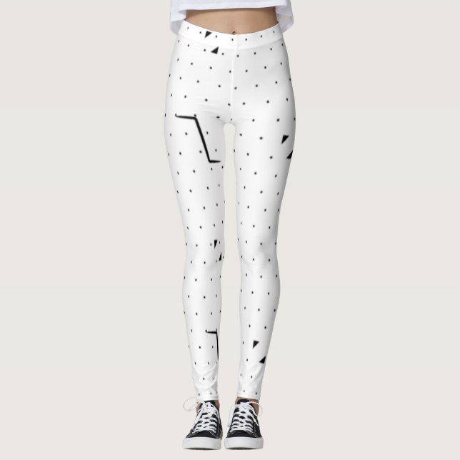Sprache, grün weiß leggings (Vorderseite)