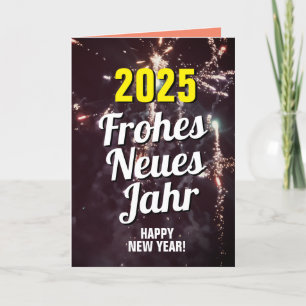 Sprache   Happy New Year 2025 - Download Feiertagskarte