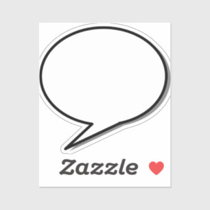 Sprache-Pfeil-Ellipse-Form Aufkleber