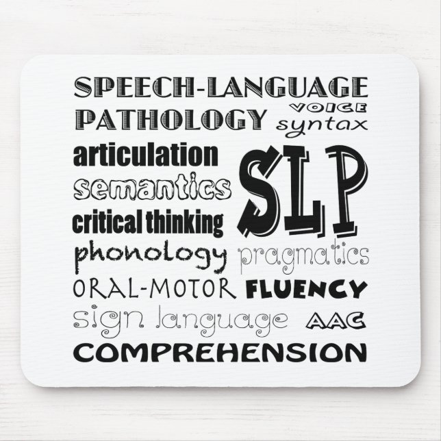 Sprache-Sprachpathologe Mousepad (Vorne)