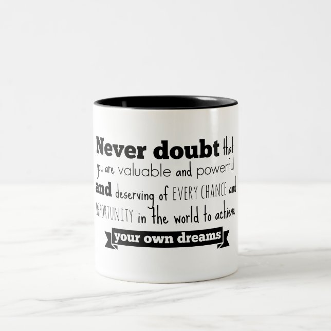 Sprache-Tasse Hillary Clinton Zweifarbige Tasse (Mittel)