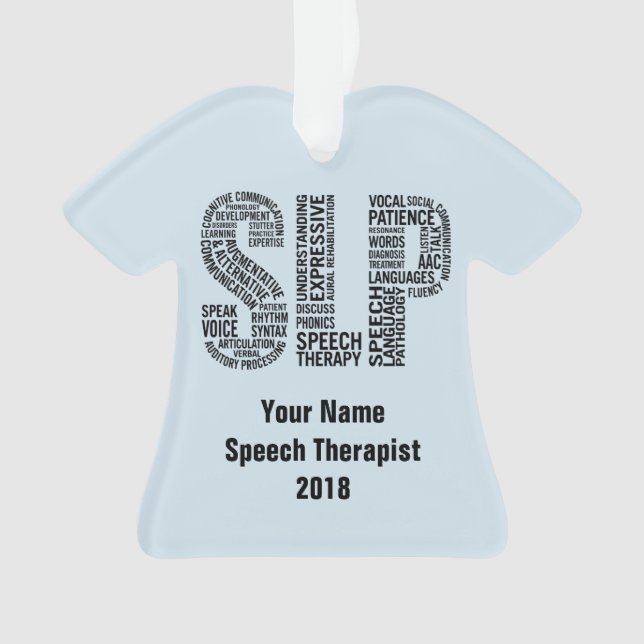 Sprache-Therapeut SLP Ornament (Vorderseite)