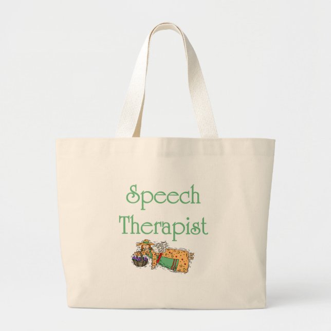 Sprache-Therapeut-Taschen-Tasche Jumbo Stoffbeutel (Vorne)