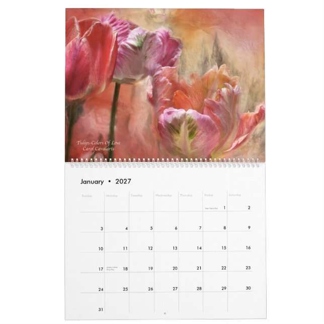 Sprache von Blume-Romance Col. 2011 Kalender (Jan 2027)