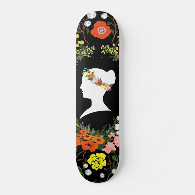 Sprache von Blumen Skateboard (Vorderseite)