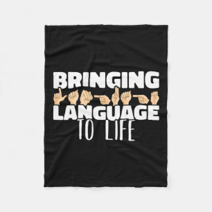 Sprache zum Leben Amerikanische Gebärdensprache As Fleecedecke
