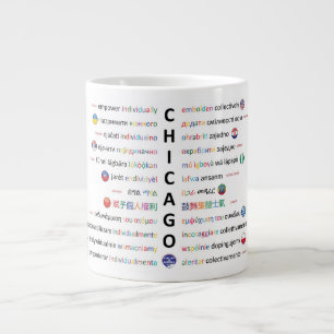 Sprachen von Chicago Jumbo-Tasse