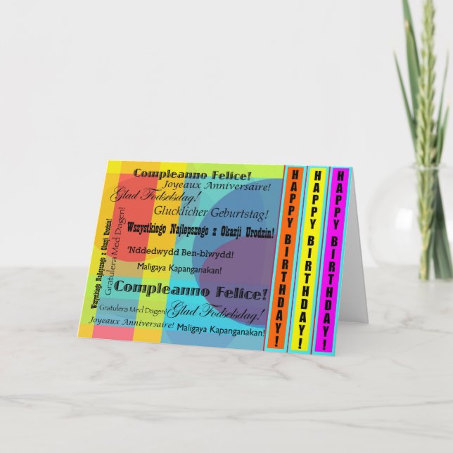 Sprachgeburtstag Karte (Vorderseite)