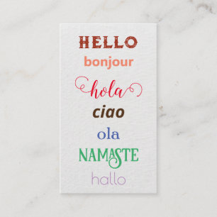 Sprachgrüße Visitenkarte