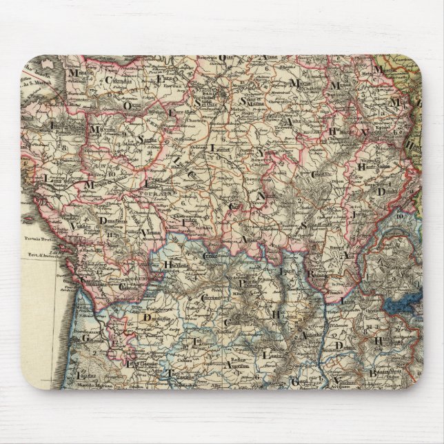 Sprachkarte Frankreichs Mousepad (Vorne)