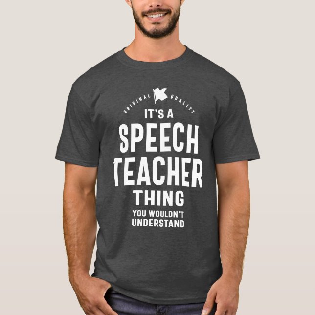 Sprachlehrer Gift Funny Job Titel T-Shirt (Vorderseite)