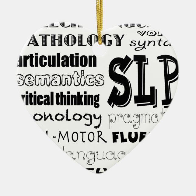 Sprachpathologe Keramikornament (Vorne)