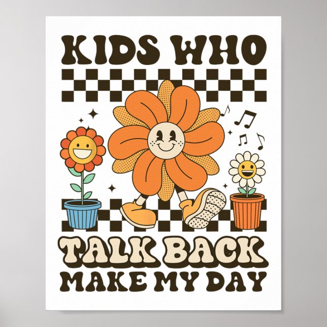 Sprachpathologe Kinder, die über Byck Mak sprechen Poster (Vorne)