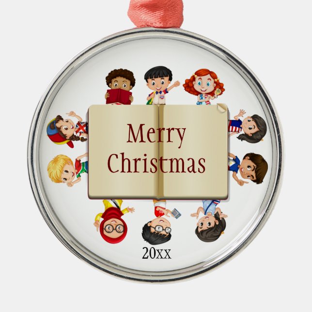 Sprachpathologe, Lehrer Kinderarbeiter  Ornament Aus Metall (Vorne)