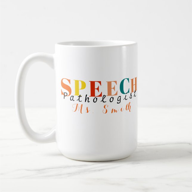 Sprachpathologe Multicolor Sprachlehrer Kaffeetasse (Links)