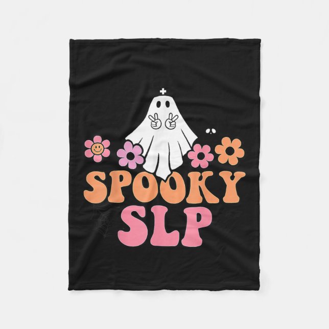 Sprachpathologe Niedlich Ghost Fleecedecke (Vorderseite)
