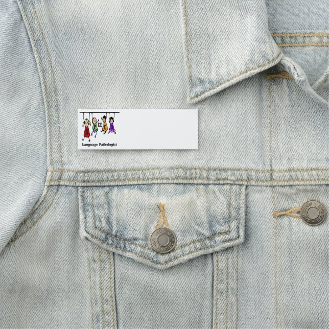 Sprachpathologe Niedlich Kids Cartoon Namensschild (Beispiel)