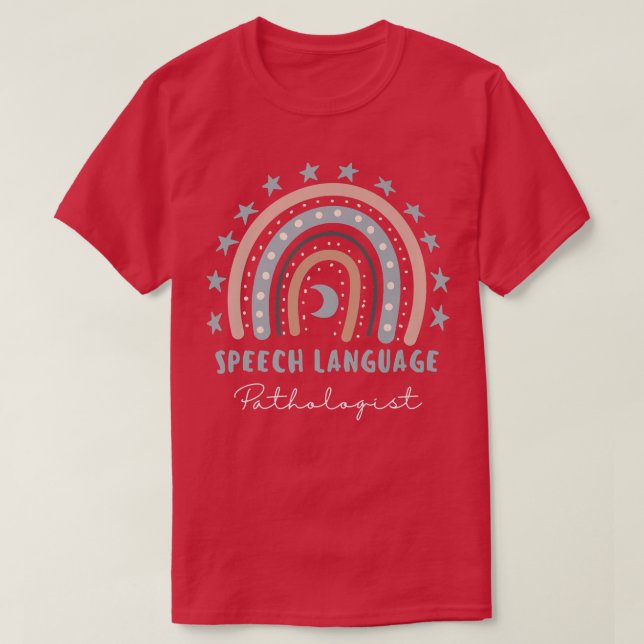 Sprachpathologe Rainbow Speech Therapy T-Shirt (Design vorne)