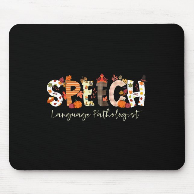 Sprachpathologe Slp Pumpkin Fall Danke Mousepad (Vorne)