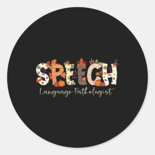 Sprachpathologe Slp Pumpkin Fall Danke Runder Aufkleber