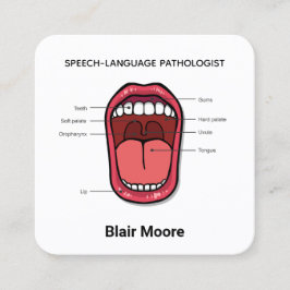 Sprachpathologe SLP Quadratische Visitenkarte