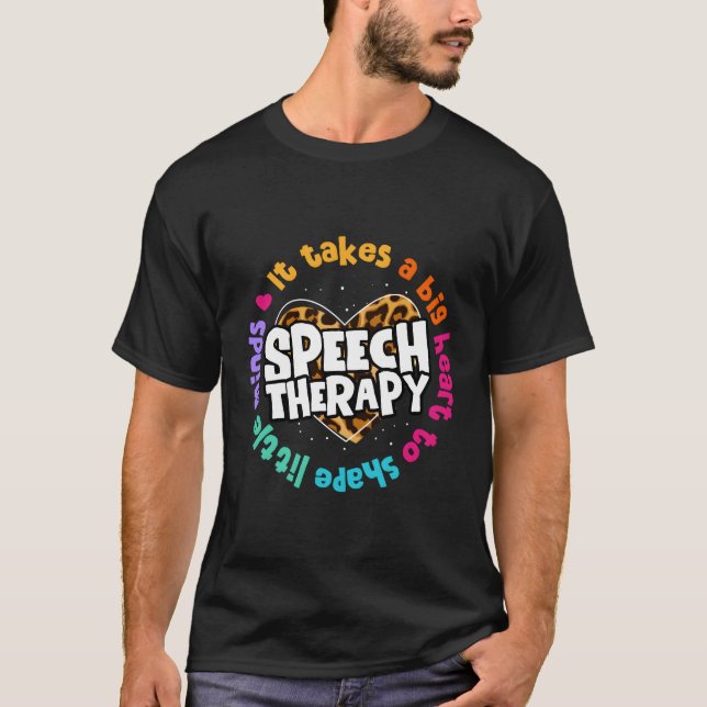 Sprachpathologe Speech Therapy Leopard T-Shirt (Vorderseite)