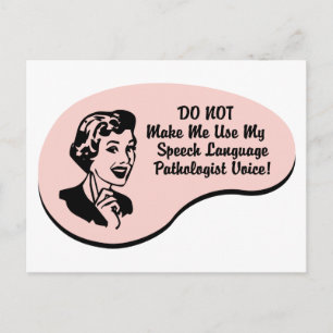 Sprachpathologe Stimme Postkarte