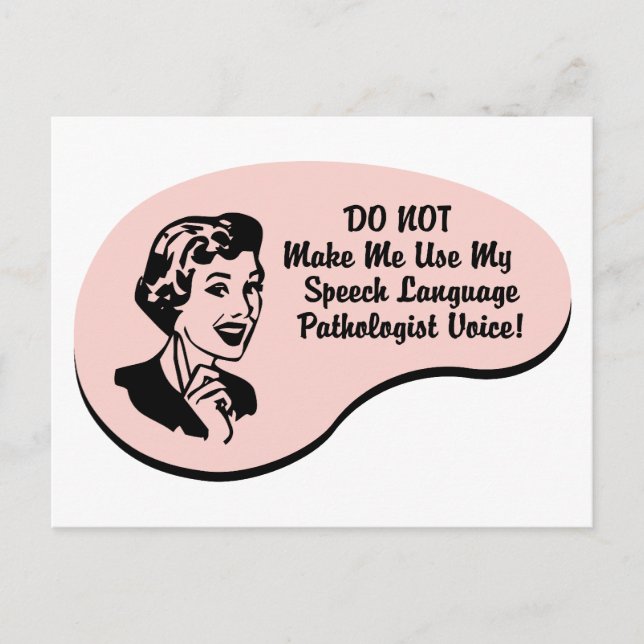 Sprachpathologe Stimme Postkarte (Vorderseite)