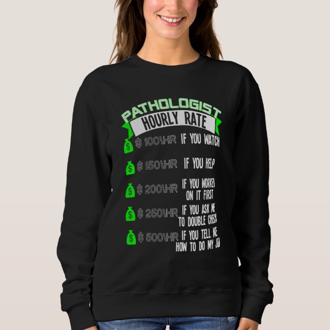 Sprachpathologe Stundensatz Slg Sweatshirt (Vorderseite)
